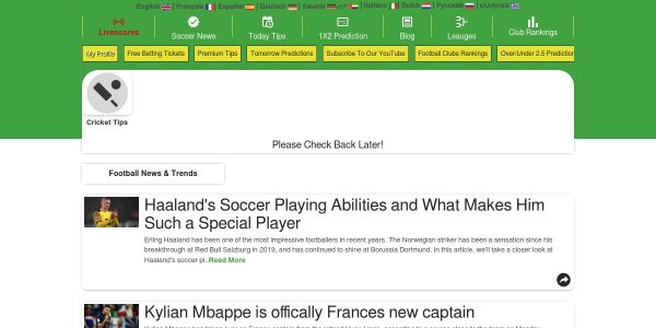 Link Placement On Foobol.com