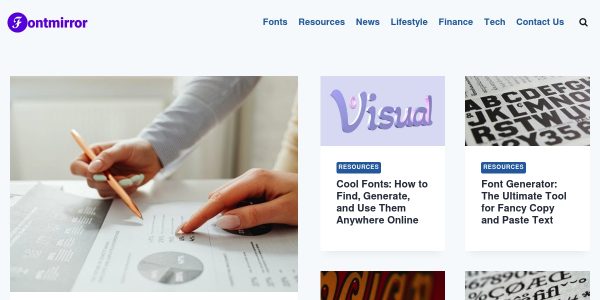 Link Placement On Fontmirror.com