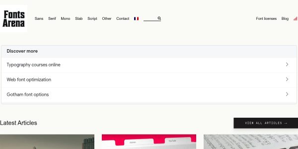 Link Placement On FontsArena.com