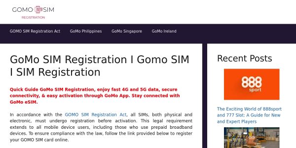 Link Placement On Gomosimregistration.com