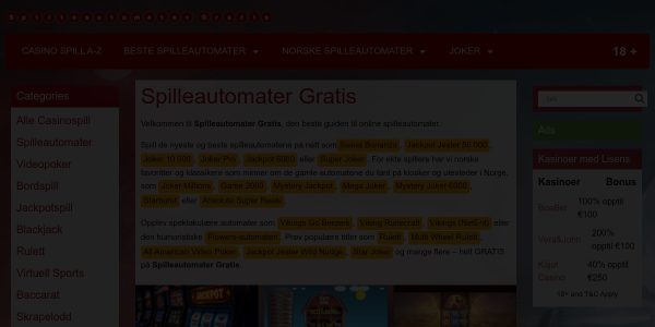Link Placement On Spilleautomater-gratis.com