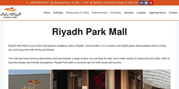 Link Placement On Riyadhpark.info