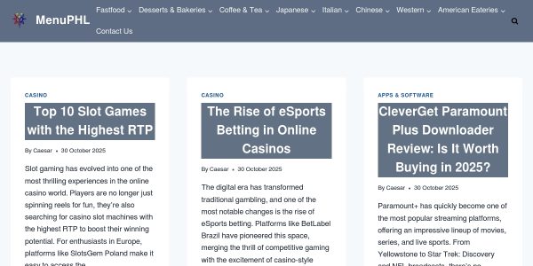 Link Placement On Menuphl.org