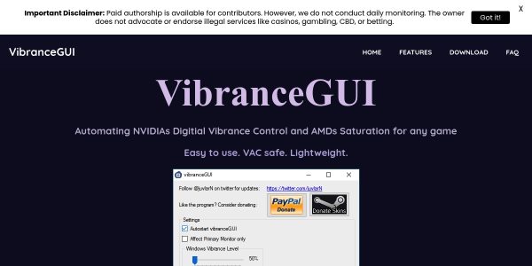 Link Placement On Vibrancegui.org