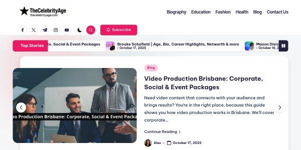 Link Placement On Thecelebrityage.com