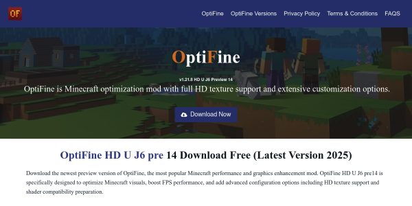 Link Placement On Optifines.org