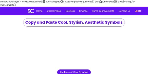 Link Placement On Mycoolsymbols.com
