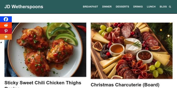 Link Placement On Wetherspoonsmenu.co.uk
