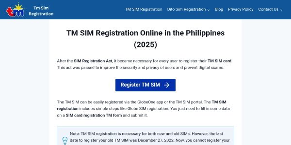 Link Placement On Tmsimregistrationph.net