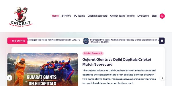 Link Placement On Cricketteammatchscorecard.com