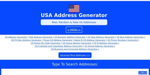 Link Placement On Usaddressgenerator.com