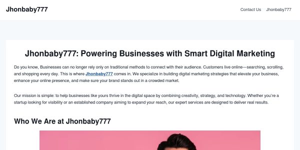 Link Placement On Jhonbaby777.org