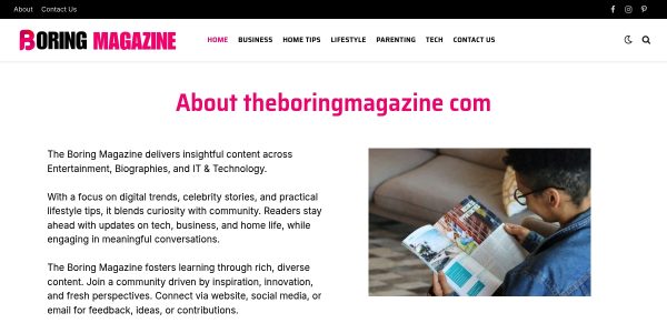 Link Placement On Boringmagazine.org