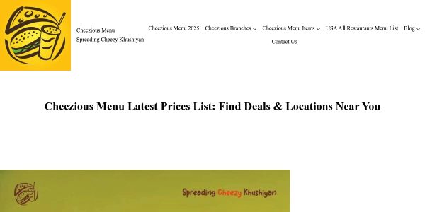 Link Placement On Cheeziousmenu.com
