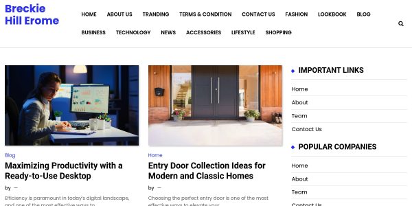 Link Placement On Breckiehillerome.com