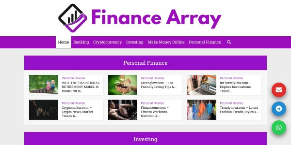 Link Placement On Financearray.com