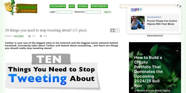 Linkplacement On Izismile.com