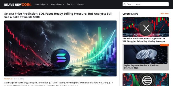 Linkplacement On Bravenewcoin.com