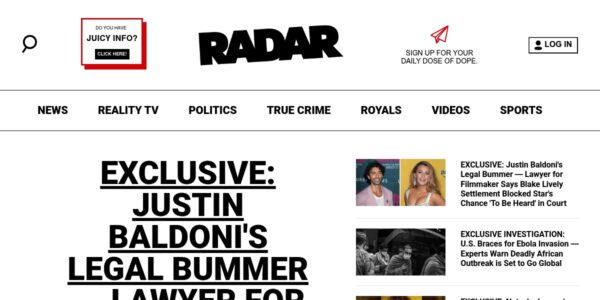 Linkplacement On RadarOnline.com