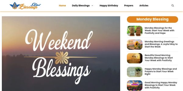 Link placement on Blessingsglow.com