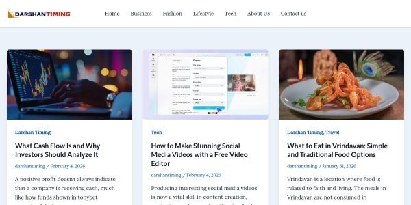 Link placement on Darshantiming.com