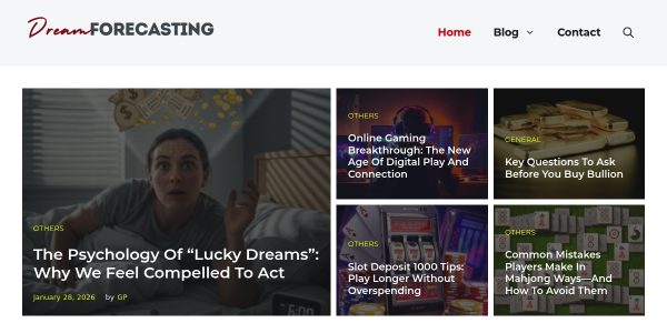 Link placement on Dreamforecasting.com