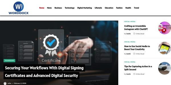 Link placement on Worddocx.com