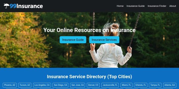 Link placement on 99insurance.com