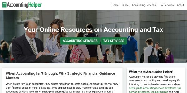 Link placement on Accountinghelper.org