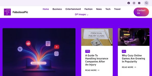 Link placement on Fabulouspic.com