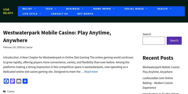 Link placement on Starbeliefs.com