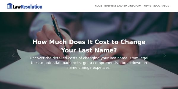 Link placement on Lawresolution.com