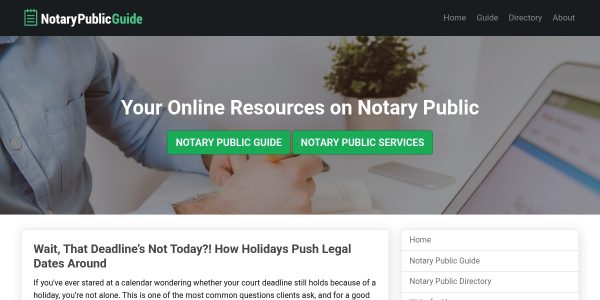 Link placement on Notarypublicguide.com