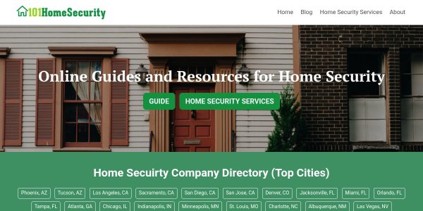 Link placement on 101homesecurity.com