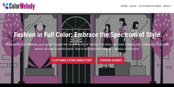 Link placement on Colormelody.com
