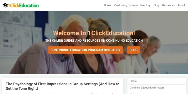 Link placement on 1clickeducation.com