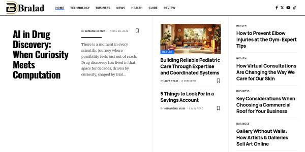Link placement on Bralad.com