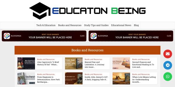 Link placement on Educationbeing.com