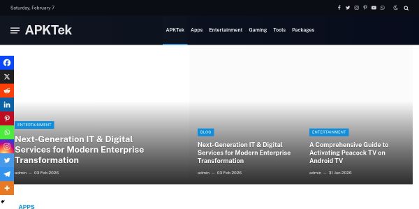 Link placement on Apktek.org