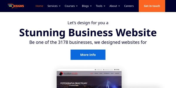 Link placement on Designsvalley.com