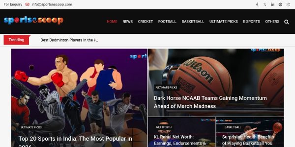 Link placement on Sportsnscoop.com