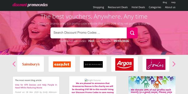 Link placement on Discountpromocodes.co.uk