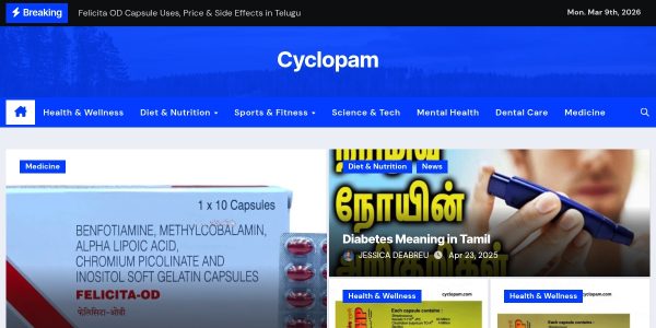 Link placement on Cyclopam.com
