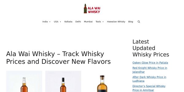 Link placement on Alawaiwhisky.com
