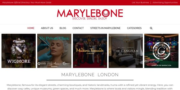 Link placement on Marylebone-london.uk