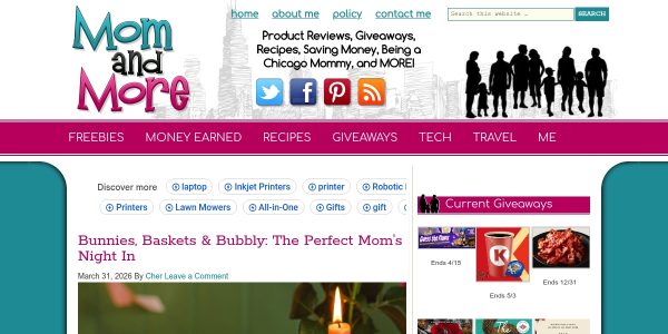 Link placement on Momandmore.com