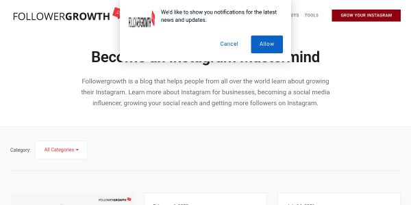Link placement on Followergrowth.co