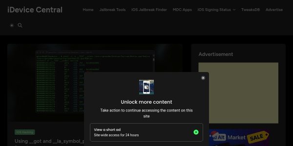 Link placement on Idevicecentral.com