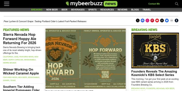 Link placement on Mybeerbuzz.com