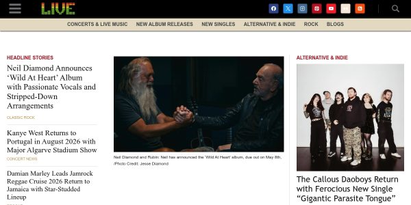 Link placement on Livemusicblog.com